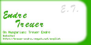 endre treuer business card